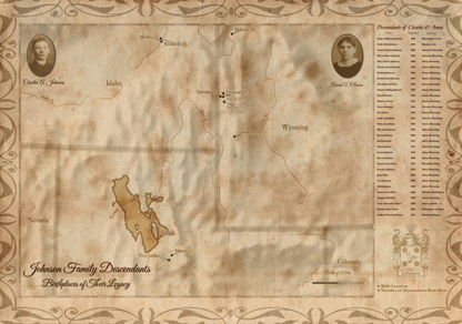 Custom Heirloom Map: Descendant Birthplaces