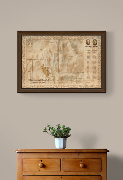 Custom Heirloom Map: Descendant Birthplaces